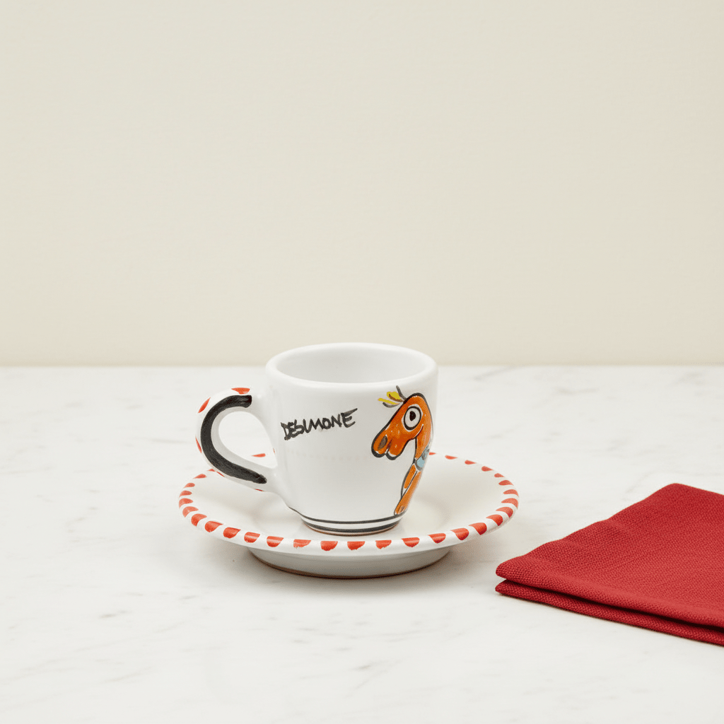 Tazzina da caffè con piattino Tartaruga - Sua Maestà Sicilia