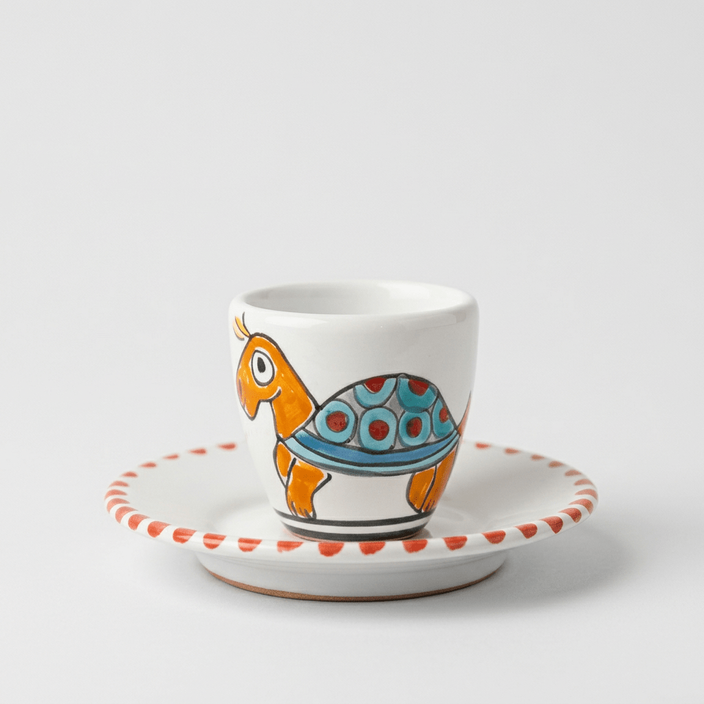 Tazzina da caffè con piattino Tartaruga - Sua Maestà Sicilia