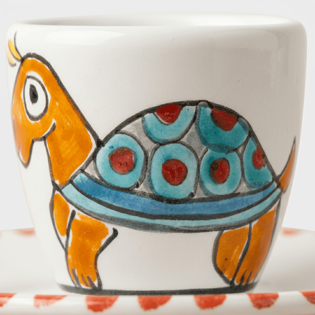 Tazzina da caffè con piattino Tartaruga - Sua Maestà Sicilia