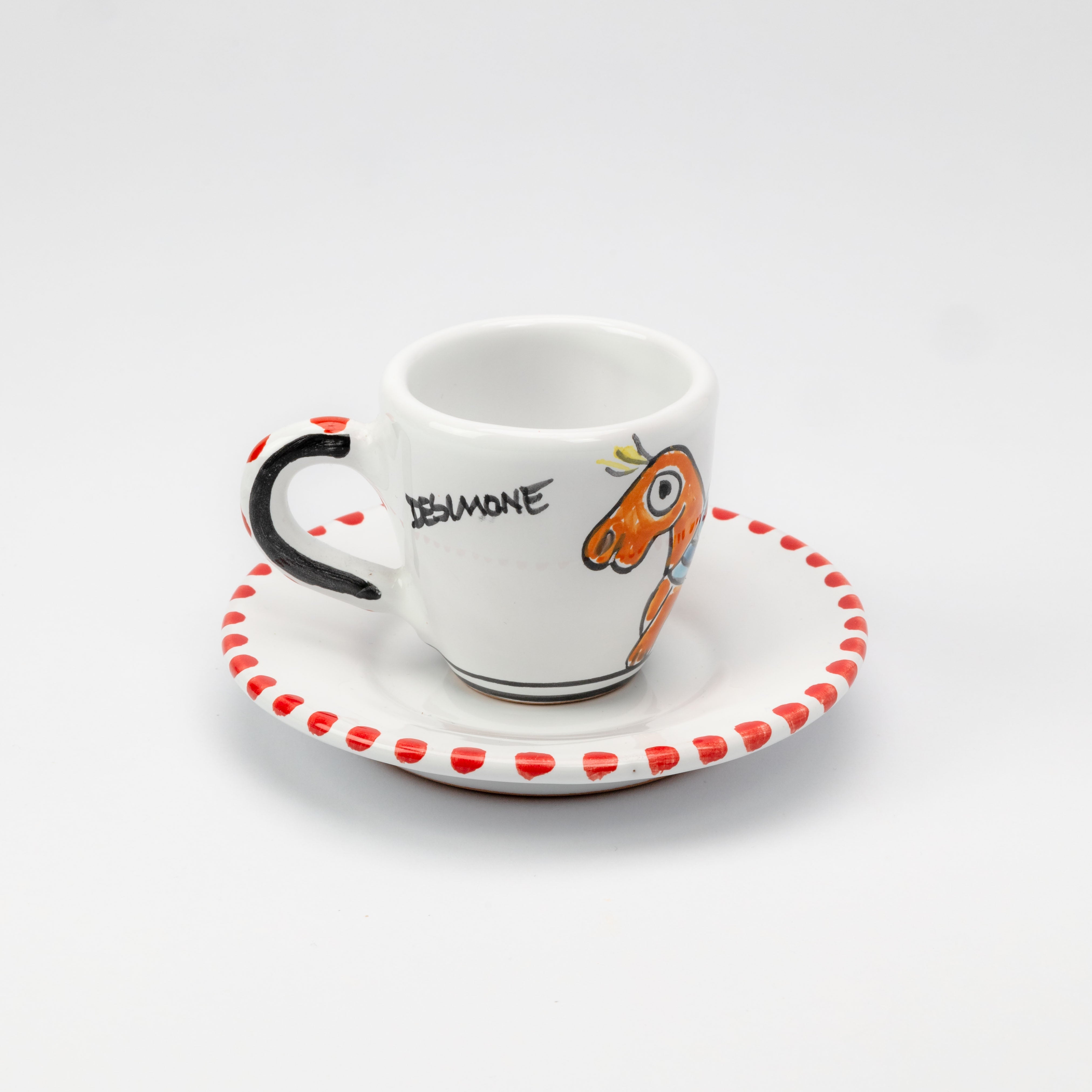 Tasse à café et soucoupe tortue