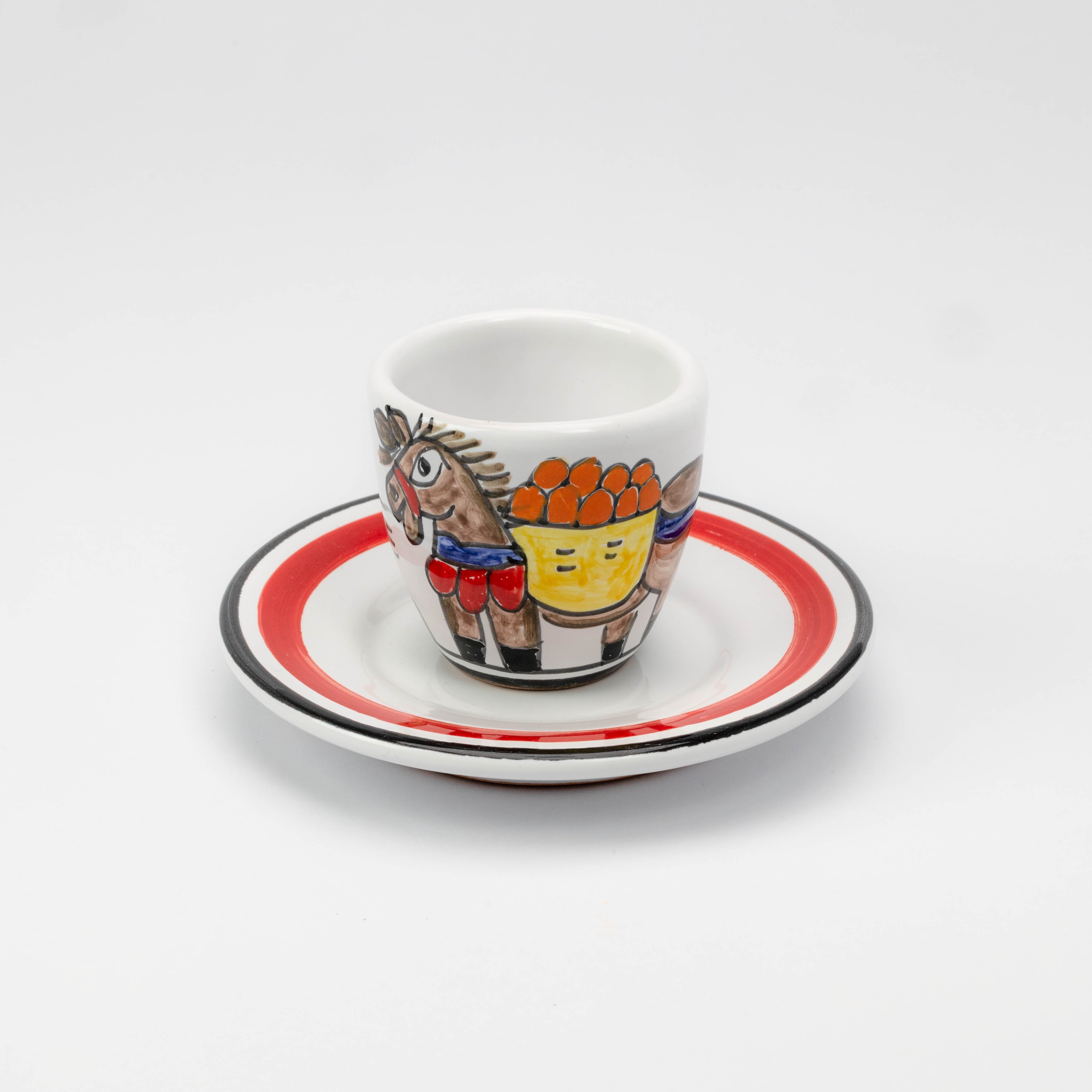 Tasse à café et soucoupe Âne