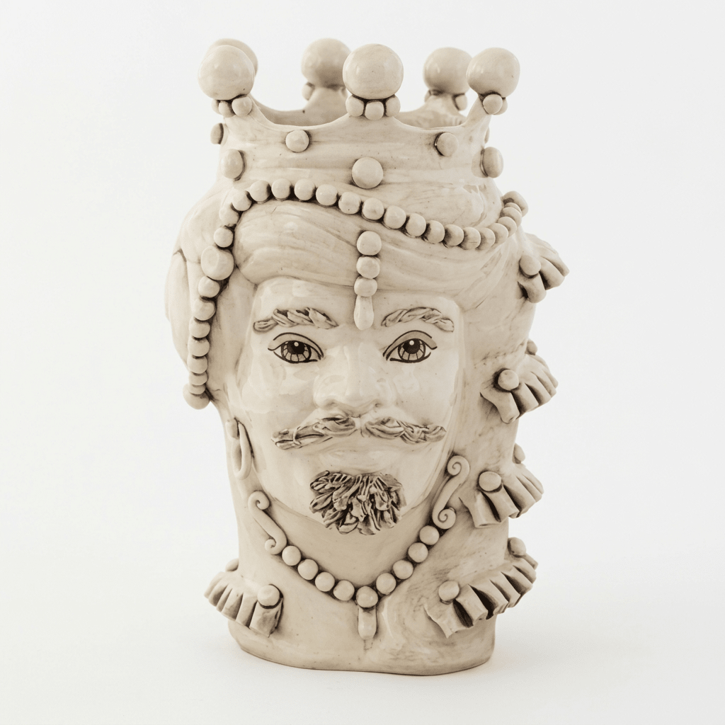 Tête de Maure Méditerranéenne Blanc Antique