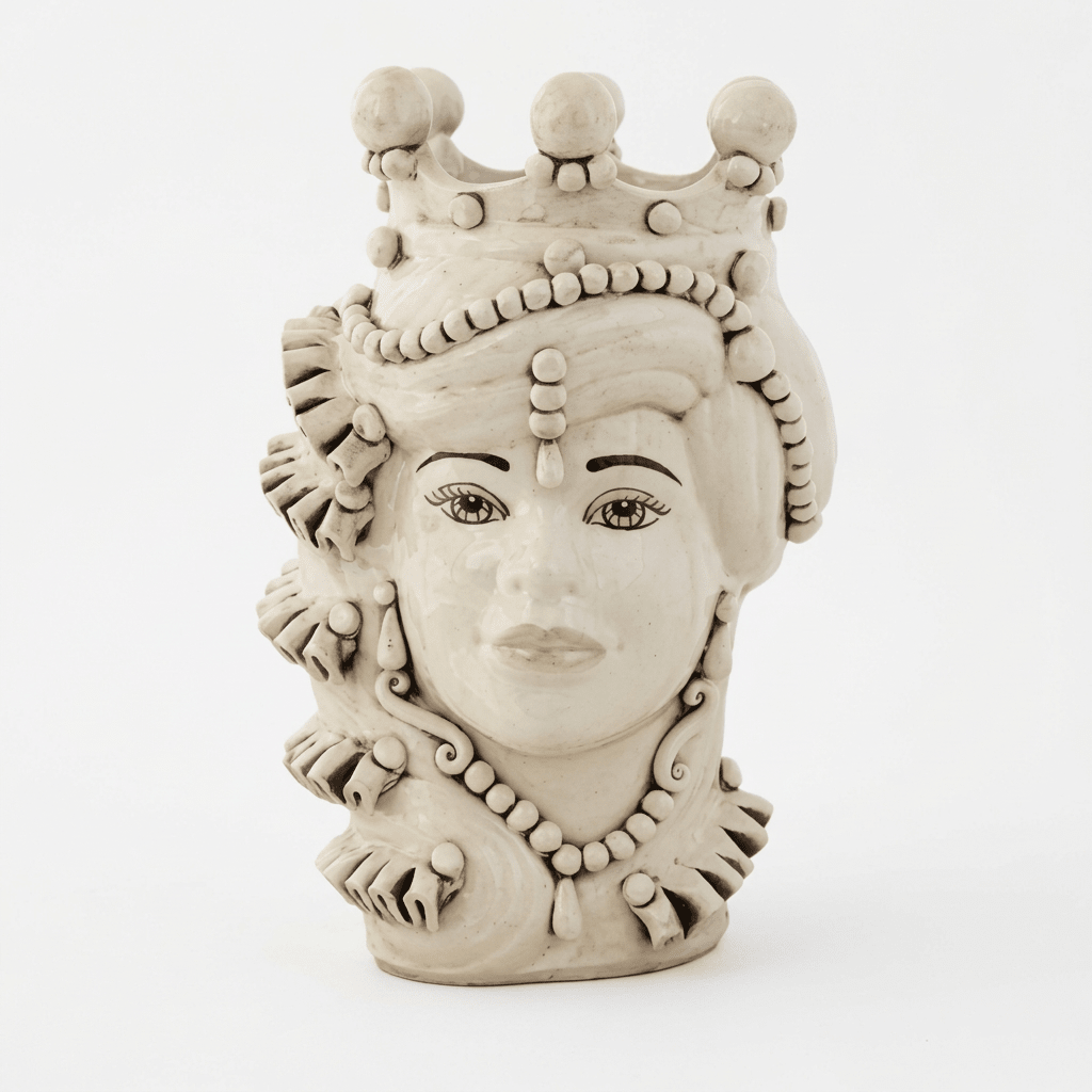 Tête de Maure Méditerranéenne Blanc Antique