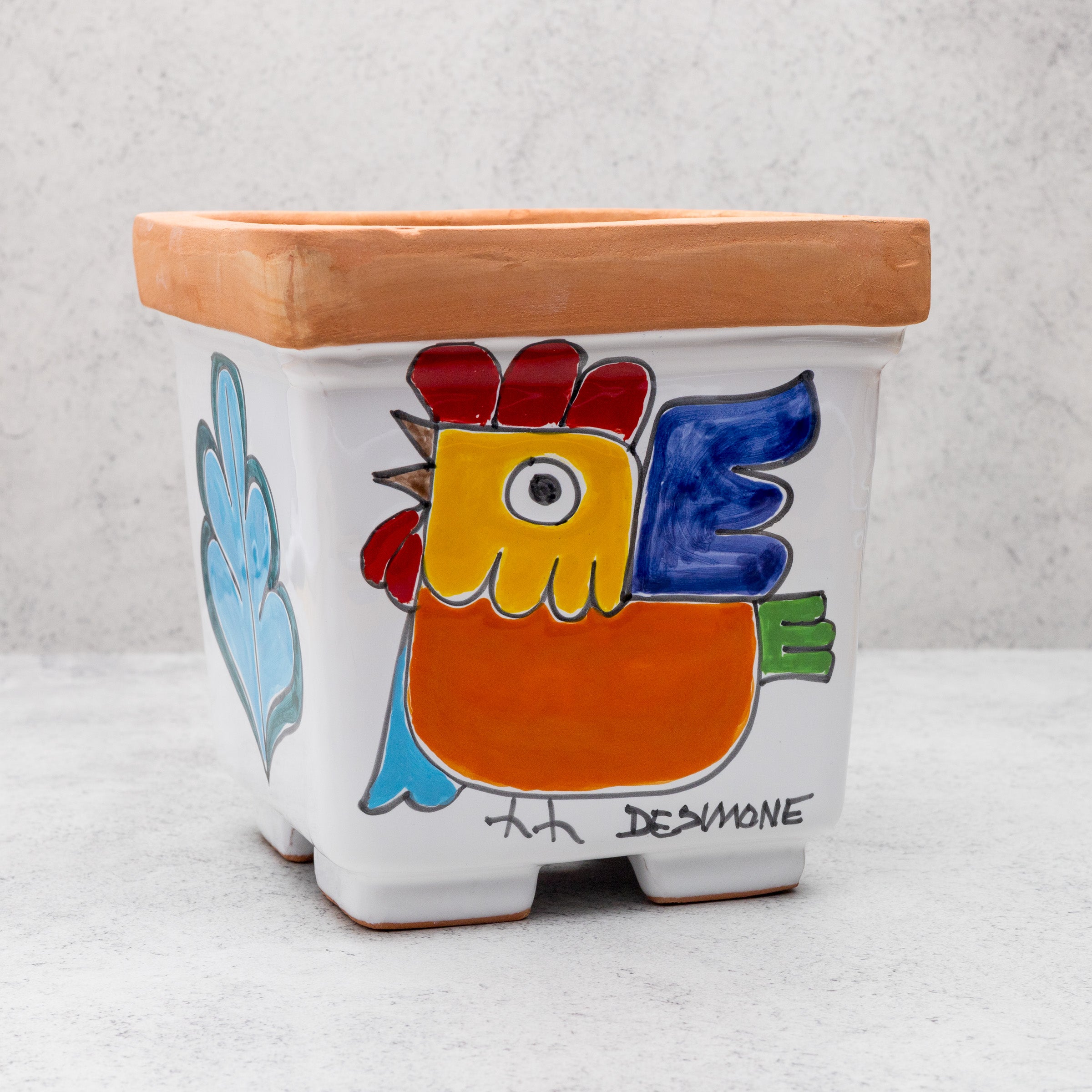 Vaso porta pianta quadrato Gallo