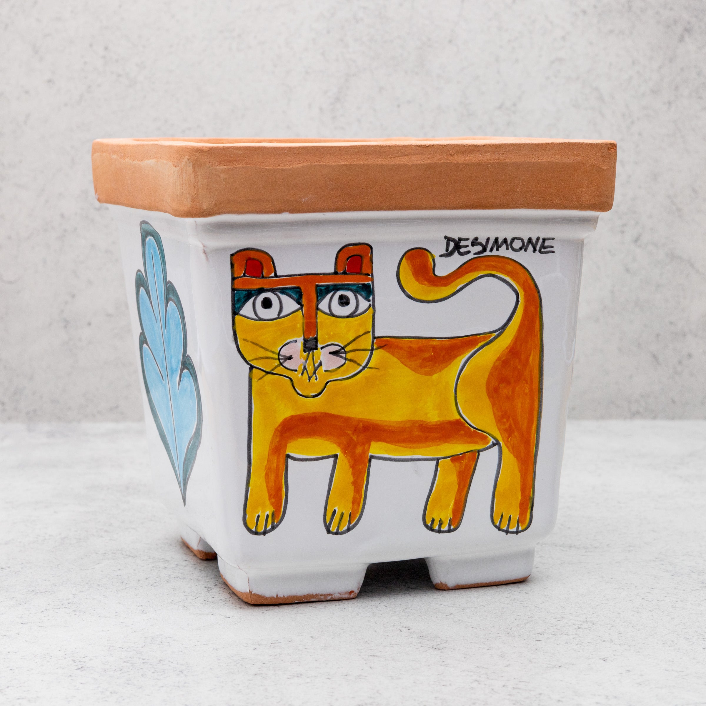 Vaso porta pianta quadrato Gatto