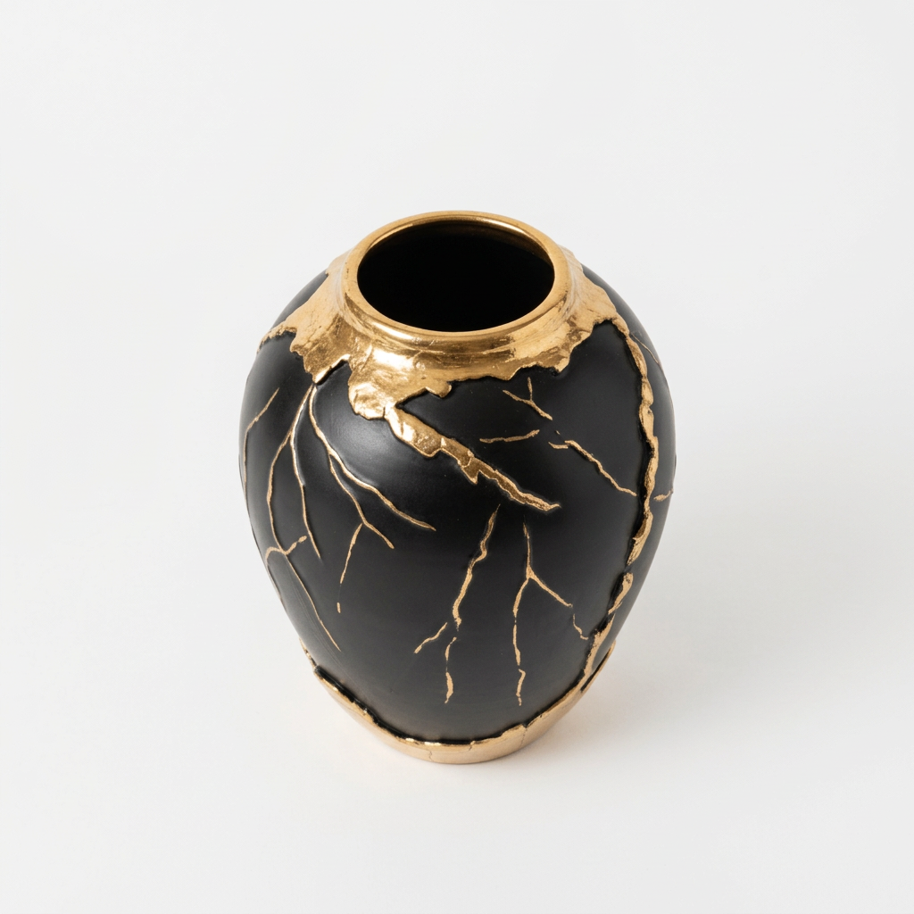 Vaso Oro Nero, 2 vista rialzata