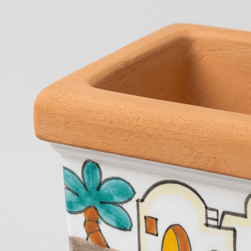 Vaso porta pianta quadrato Dammusi - Sua Maestà Sicilia