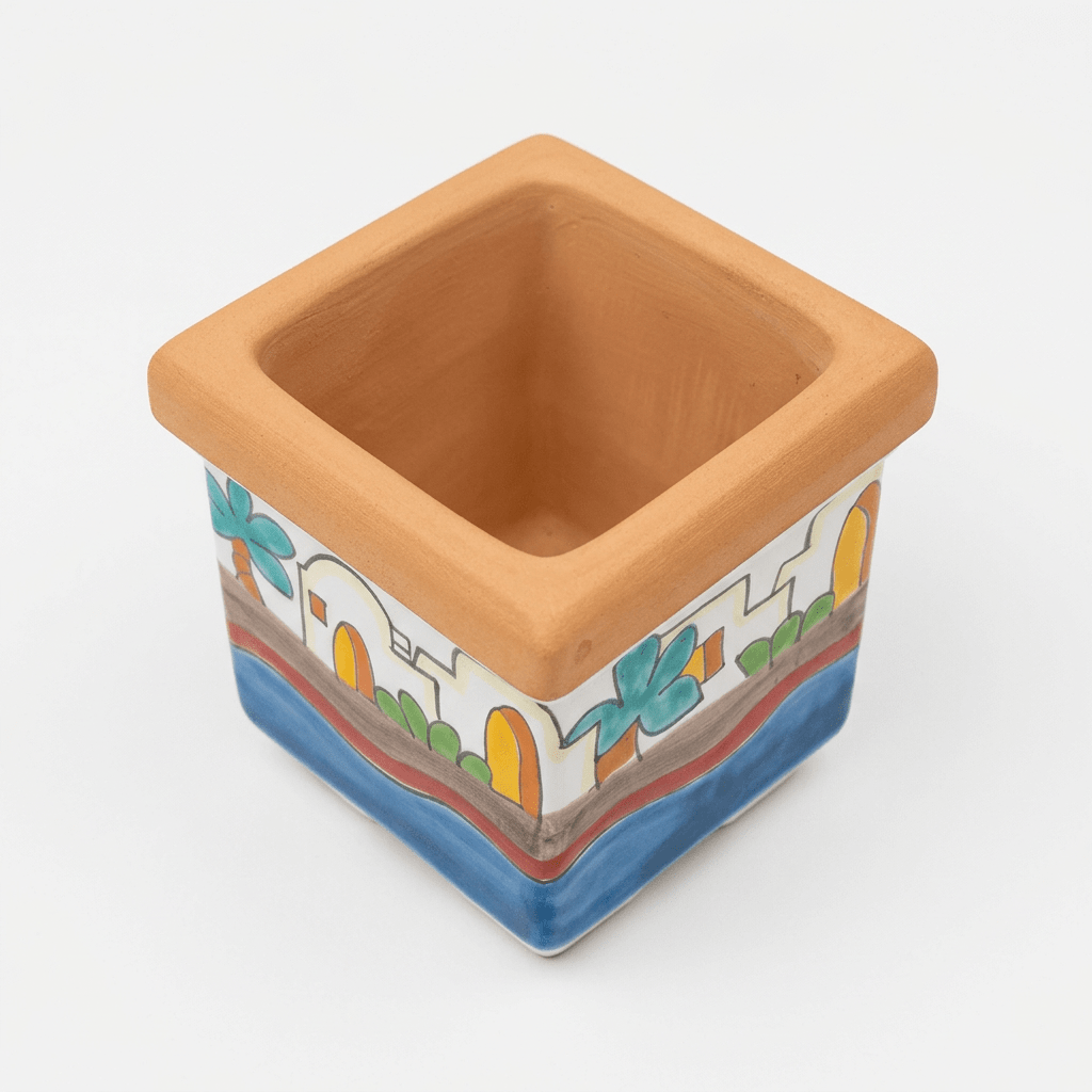 Vaso porta pianta quadrato Dammusi - Sua Maestà Sicilia