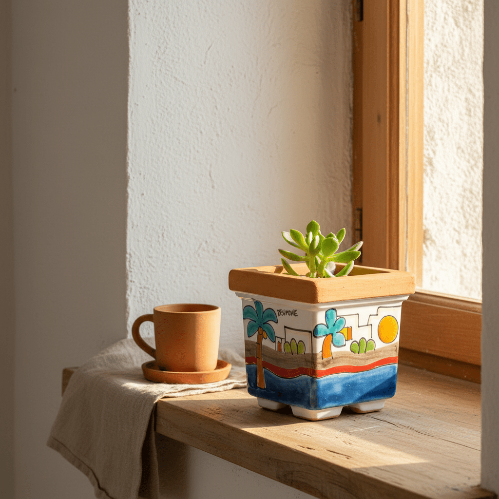 Vaso porta pianta quadrato Dammusi - Sua Maestà Sicilia