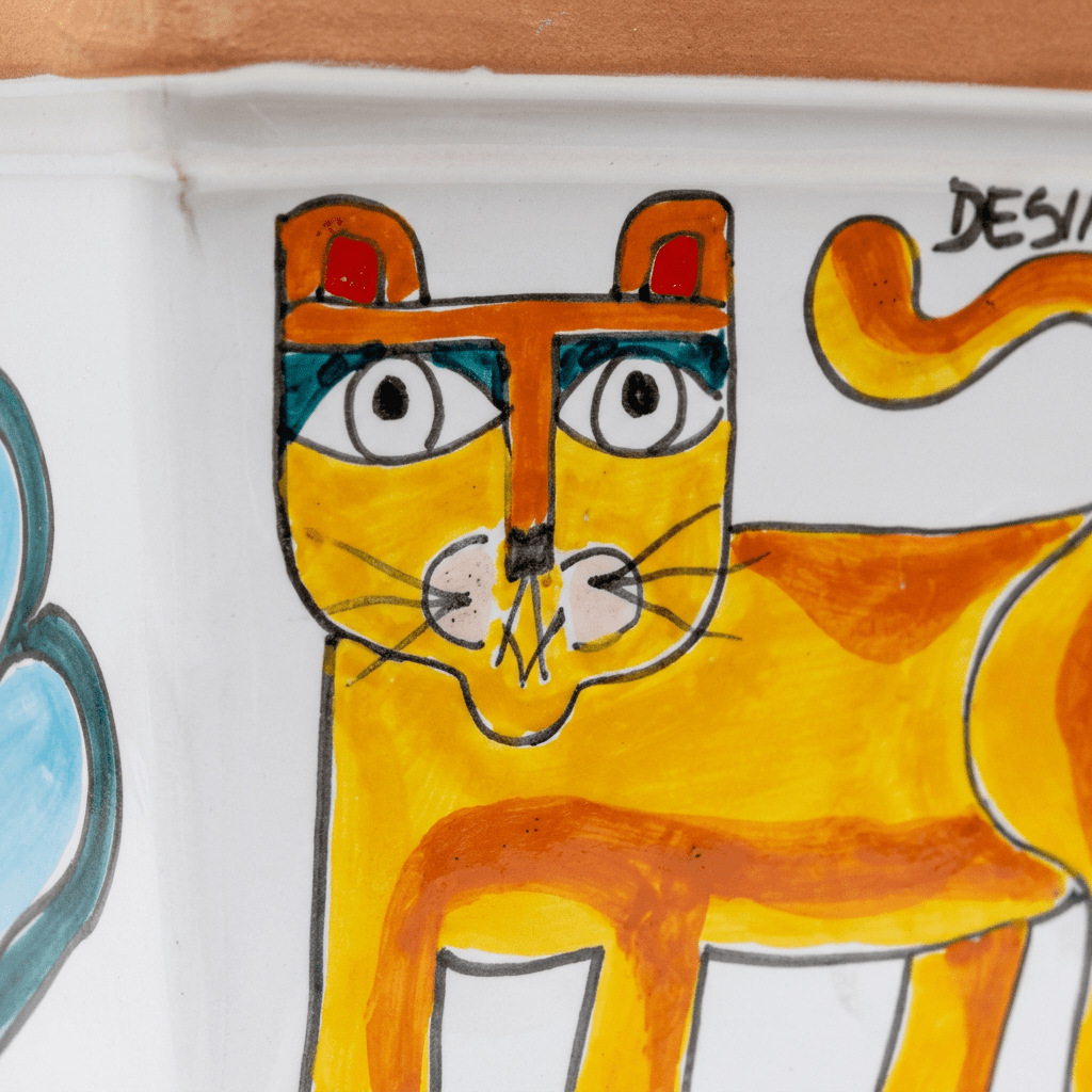 Vaso porta pianta quadrato Gatto - Sua Maestà Sicilia