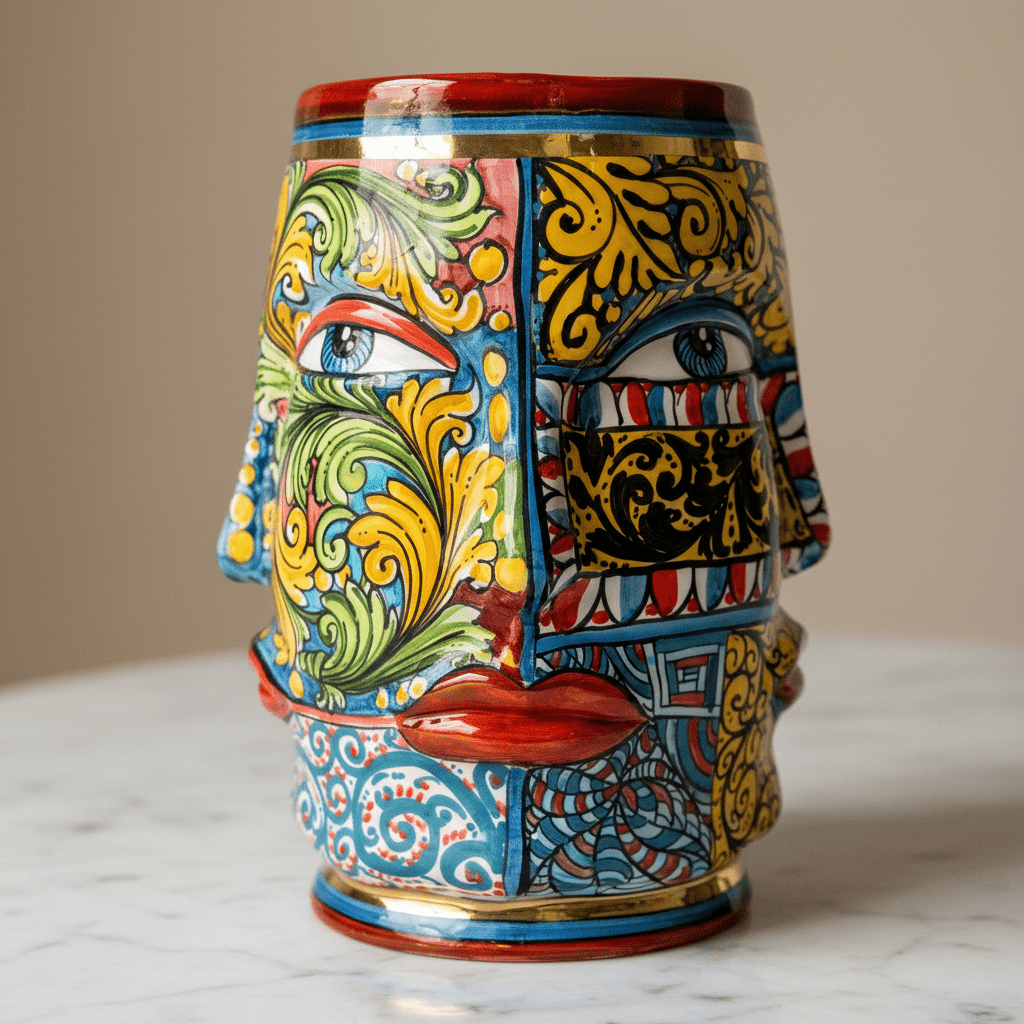 Vaso quattro facce Sicilyart - Sua Maestà Sicilia