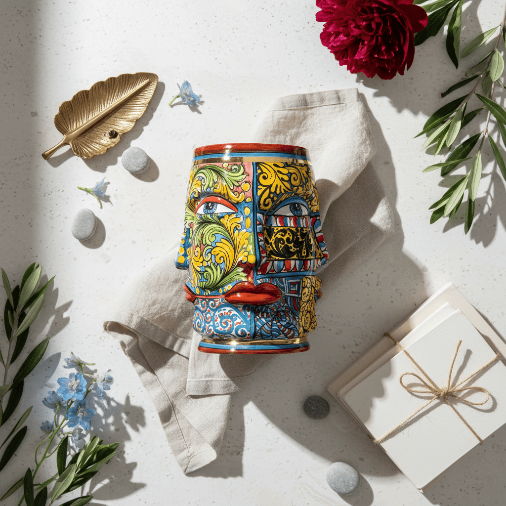 Vaso quattro facce Sicilyart - Sua Maestà Sicilia