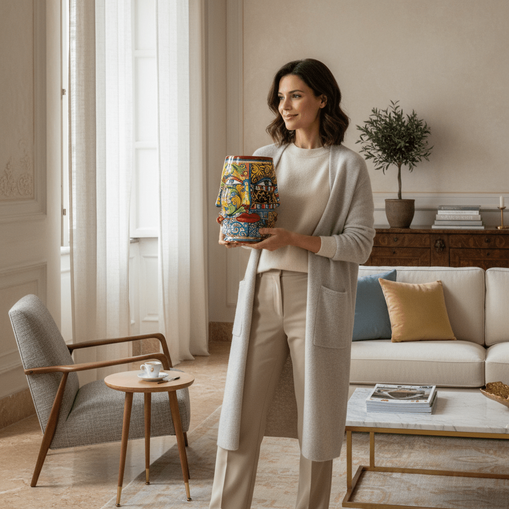 Vaso quattro facce Sicilyart - Sua Maestà Sicilia