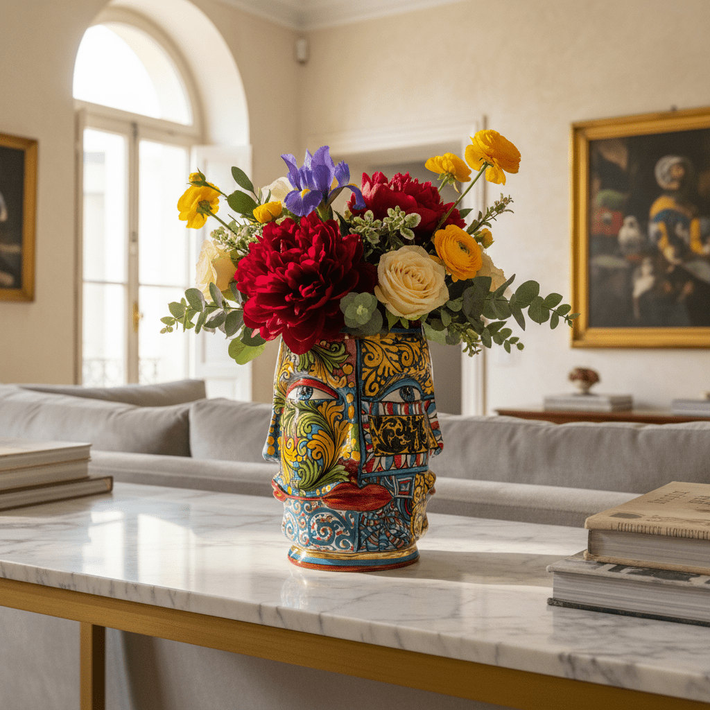 Vaso quattro facce Sicilyart - Sua Maestà Sicilia