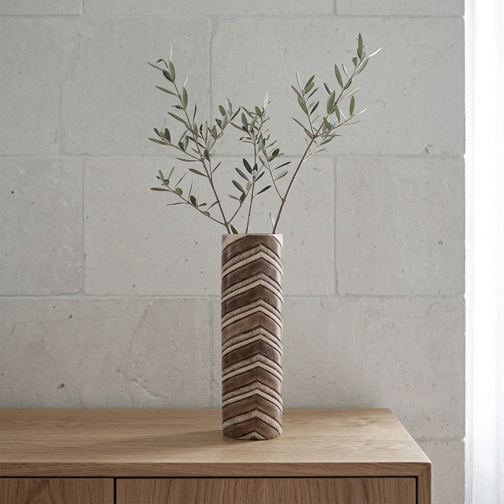 Vaso su credenza in rovere massello