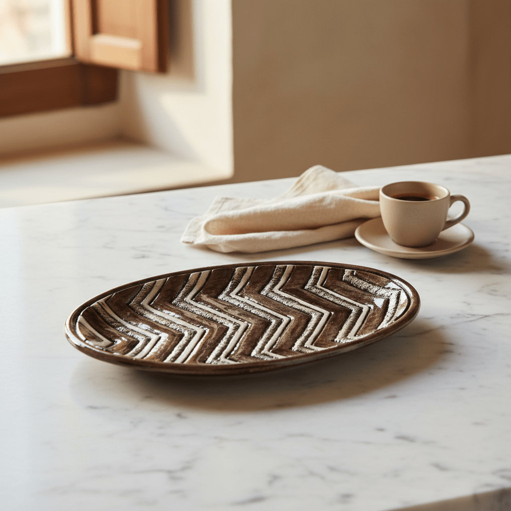 Vassoio ovale Sabbia - Sua Maestà Sicilia