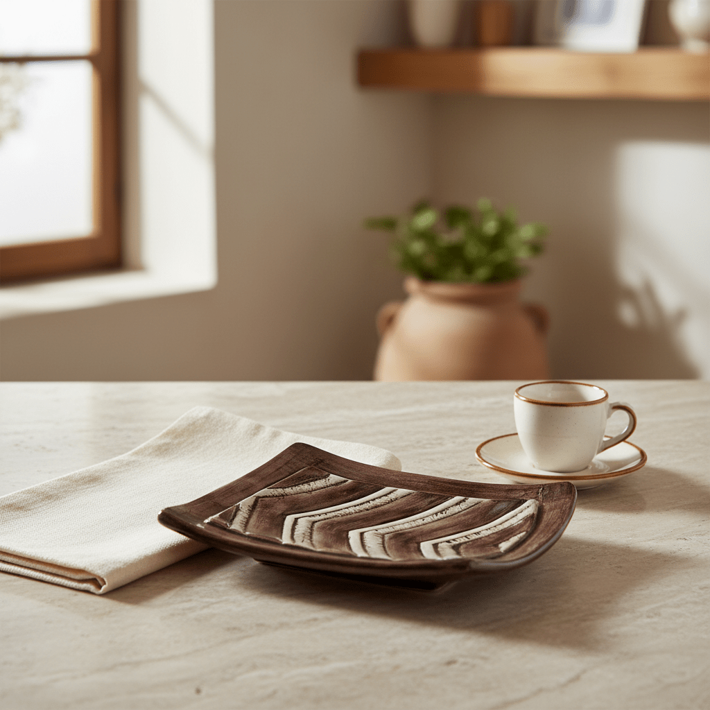 Vassoio quadrato Sabbia - Sua Maestà Sicilia